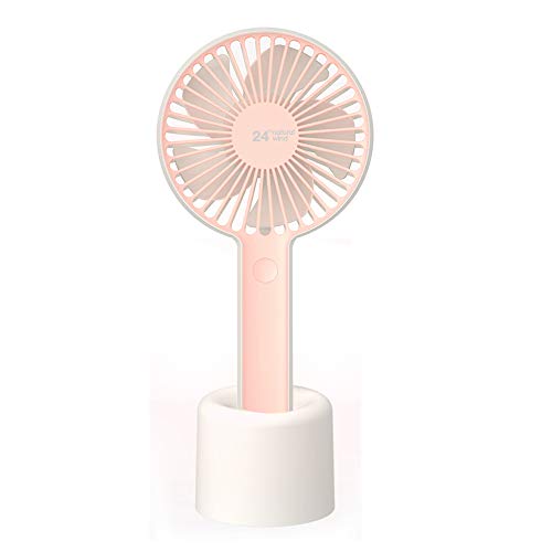 Lantoo Mini Handheld Fan  Battery Operated Personal Portable Fan Rechargeable Desk Table Fan W/Removeable Base  2000Ah Battery for Office Home Household Travel Outdoor - B07CK68VB4